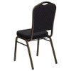 Flash Furniture Black Fabric Banquet Chair,PK4 4-FD-C01-GOLDVEIN-S0806-GG