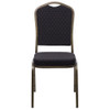 Flash Furniture Black Fabric Banquet Chair,PK4 4-FD-C01-GOLDVEIN-S0806-GG