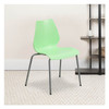 Flash Furniture Green Plastic Stack Chair,PK5 5-RUT-288-GREEN-GG