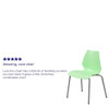 Flash Furniture Green Plastic Stack Chair,PK5 5-RUT-288-GREEN-GG