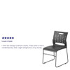 Flash Furniture Black Plastic Stack Chair,PK5 5-RUT-2-BK-GG