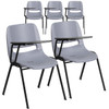 Flash Furniture Gray Ergonomic Shell Chair with Rig,PK5 5-RUT-EO1-GY-RTAB-GG