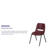 Flash Furniture Burgundy Plastic Stack Chair,PK5 5-RUT-EO1-BY-GG