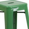 4PK 24"H Backless Green Metal Counter Height Stool  4-CH-31320-24-GN-GG
