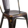 Distressed Copper Metal Indoor-Outdoor Stackable Chair,PK4  4-ET-3534-COP-GG