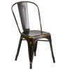 Distressed Copper Metal Indoor-Outdoor Stackable Chair,PK4  4-ET-3534-COP-GG