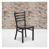 Flash Furniture Black Ladder Chair-Wal Seat,PK2 2-XU-DG694BLAD-WALW-GG