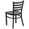 Flash Furniture Black Ladder Chair-Wal Seat,PK2 2-XU-DG694BLAD-WALW-GG
