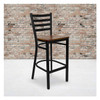 Flash Furniture Black Ladder Stool-Cherry Seat,PK2 2-XU-DG697BLAD-BAR-CHYW-GG