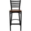 Flash Furniture Black Ladder Stool-Cherry Seat,PK2 2-XU-DG697BLAD-BAR-CHYW-GG