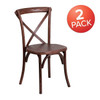 Flash Furniture HERCULES Series Mahogany Cross Back Chair,PK2 2-XU-X-MAH-GG