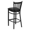 Flash Furniture Black Vert Stool-Black Seat,PK2 2-XU-DG-6R6B-VRT-BAR-BLKV-GG