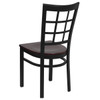 Flash Furniture Black Window Chair-Mah Seat,PK2 2-XU-DG6Q3BWIN-MAHW-GG Flash Furniture Black Window Chair-Mah Seat,PK2 2-XU-DG6Q3BWIN-MAHW-GG