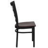 Flash Furniture Black Window Chair-Mah Seat,PK2 2-XU-DG6Q3BWIN-MAHW-GG Flash Furniture Black Window Chair-Mah Seat,PK2 2-XU-DG6Q3BWIN-MAHW-GG