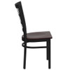 Flash Furniture Black Window Chair-Mah Seat,PK2 2-XU-DG6Q3BWIN-MAHW-GG