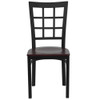 Flash Furniture Black Window Chair-Mah Seat,PK2 2-XU-DG6Q3BWIN-MAHW-GG