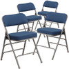Flash Furniture Navy Fabric Folding Chair,PK4 4-AW-MC320AF-NVY-GG
