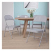 HERCULES Series Double Braced Gray Metal Folding Chair,PK4