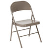 HERCULES Series Double Braced Gray Metal Folding Chair,PK4  4-BD-F002-GY-GG