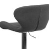 Flash Furniture Charcoal Fabric Barstool,PK2 2-CH-321-BKFAB-GG