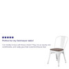 White Metal Stackable Chair with Wood Seat,PK4  4-CH-31230-WH-WD-GG