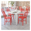 Gael Commercial Grade  Red Metal Indoor-Outdoor Chair, PK2