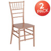 HERCULES Series Rose Gold Resin Stacking Chiavari Chair,PK2  2-LE-ROSE-M-GG