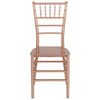 HERCULES Series Rose Gold Resin Stacking Chiavari Chair,PK2  2-LE-ROSE-M-GG