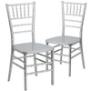 HERCULES PREMIUM Series Silver Resin Stacking Chiavari Chair  2-LE-SILVER-GG