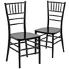 HERCULES PREMIUM Series Black Resin Stacking Chiavari Chair  2-LE-BLACK-GG