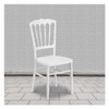 HERCULES Series White Resin Stacking Napoleon Chair,PK2