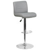 Flash Furniture Gray Vinyl Barstool,PK2 2-DS-8101B-GY-GG Flash Furniture Gray Vinyl Barstool,PK2 2-DS-8101B-GY-GG