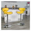 Flash Furniture Yellow Vinyl Barstool,PK2 2-DS-815-YEL-GG