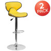 Flash Furniture Yellow Vinyl Barstool,PK2 2-DS-815-YEL-GG