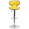 Flash Furniture Yellow Vinyl Barstool,PK2 2-DS-815-YEL-GG