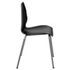Flash Furniture Stack Chair, Plastic, Black, 17.25" H RUT-288-BK-GG