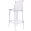 Flash Furniture Ghost Barstool,Square Back OW-SQUAREBACK-29-GG