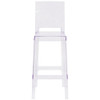 Flash Furniture Ghost Barstool,Square Back OW-SQUAREBACK-29-GG