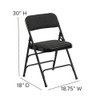 Flash Furniture Black Fabric Metal Chair,PK2 2-AW-MC309AF-BLK-GG