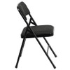 Flash Furniture Black Fabric Metal Chair,PK2 2-AW-MC309AF-BLK-GG