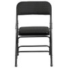 Flash Furniture Black Fabric Metal Chair,PK2 2-AW-MC309AF-BLK-GG