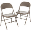 Flash Furniture HERCULES Series Double Braced Gray Metal Folding Chair,PK2 2-BD-F002-GY-GG
