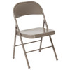 HERCULES Series Double Braced Gray Metal Folding Chair,PK2  2-BD-F002-GY-GG