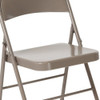 HERCULES Series Double Braced Gray Metal Folding Chair,PK2  2-BD-F002-GY-GG