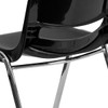 Flash Furniture Stack Chair,Plastic,Black,18" H RUT-18-BK-CHR-GG