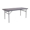 Flash Furniture Rectangle Folding Table, Plastic Top, Grey DAD-LF-183Z-DG-GG