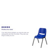 Flash Furniture Blue Plastic Stack Chair,PK5 5-RUT-EO1-BL-GG