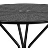 Flash Furniture 35.25" Round Black Steel Patio Table-Umbrella Hole CO-7-BK-GG
