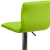Green Vinyl Barstool, Adj Height, Backrest: Stitch Back  CH-92023-1-GRN-GG