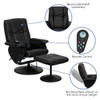 Black LeatherSoft Massaging Recliner and Ottoman  BT-7600P-MASSAGE-BK-GG